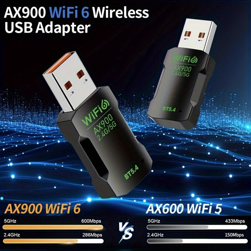 Adaptador WiFi USB, receptor WiFi 900M | Alta velocidad 802.11ac | 5dBi doble banda 2.4/5.8GHz adaptador de red inalámbrica, adecuado para PC/escritorio/tableta/portátil, compatible con Windows, Mac OS X