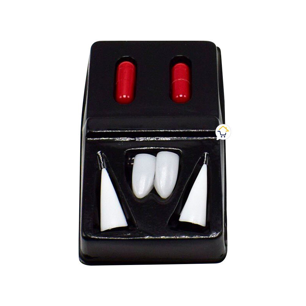 Colmillos Dracula Capsula Sangre Accesorio Disfraz Adultos OF225