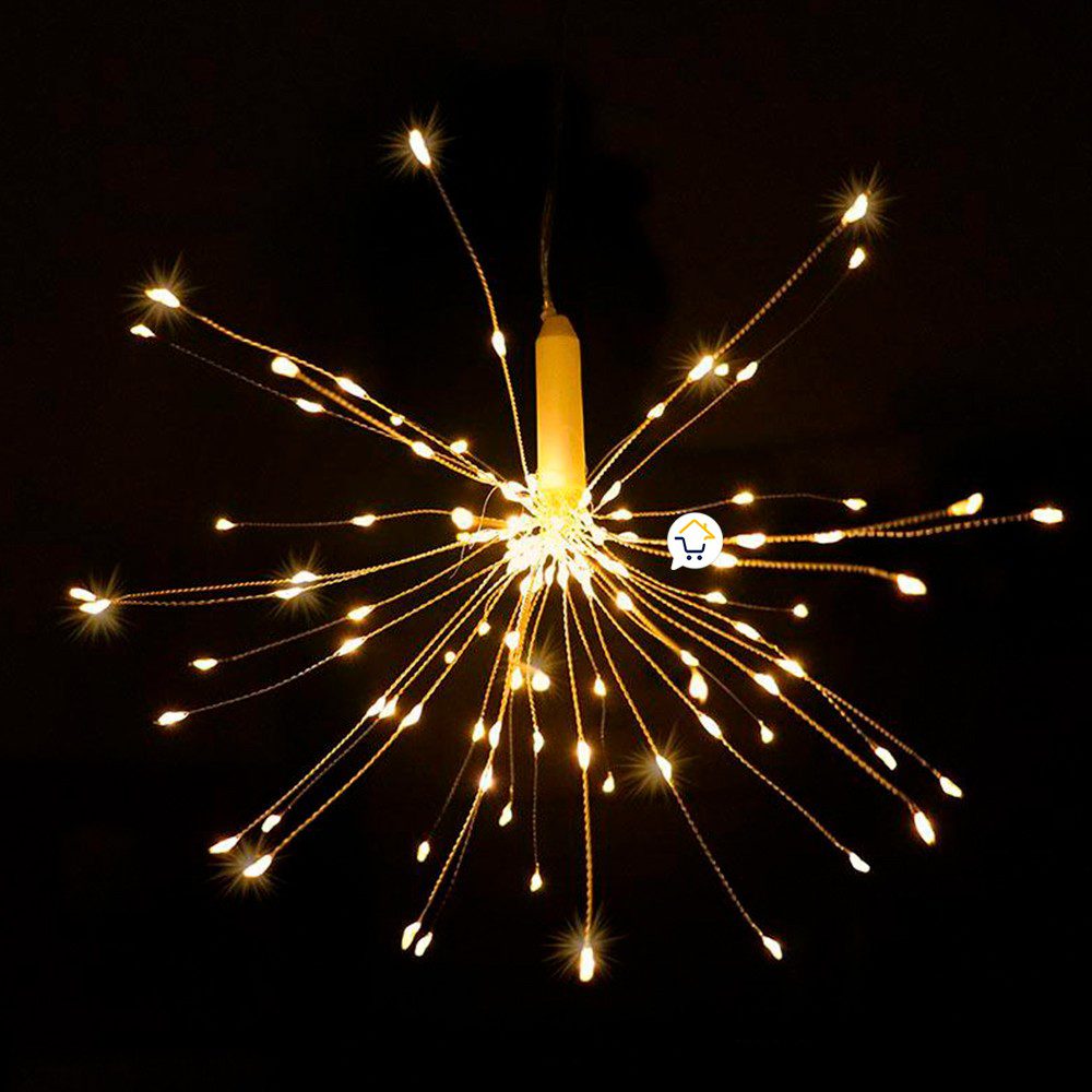 Luces Micro Led Fuegos Artificiales 3 Metros Navidad Cálido 1601V