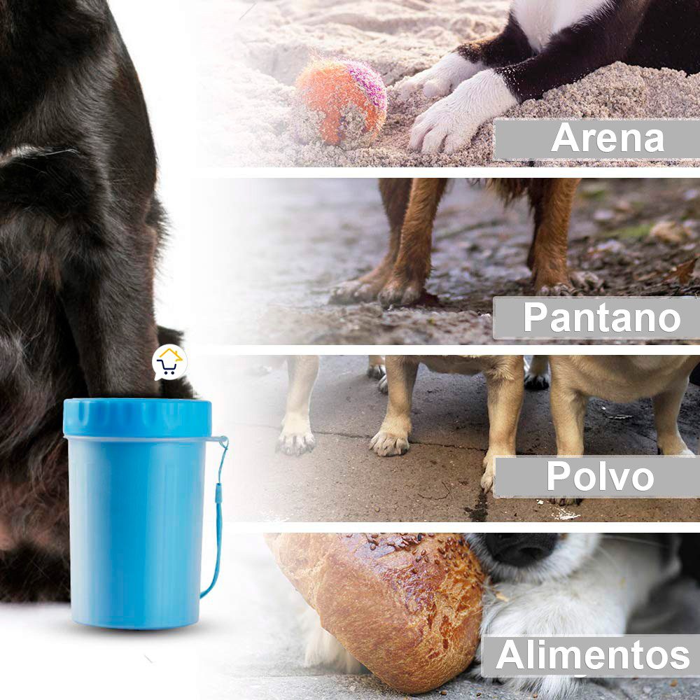 Limpiador Grande Patas Perro Cepillo Limpieza Portátil Mascotas BS-72