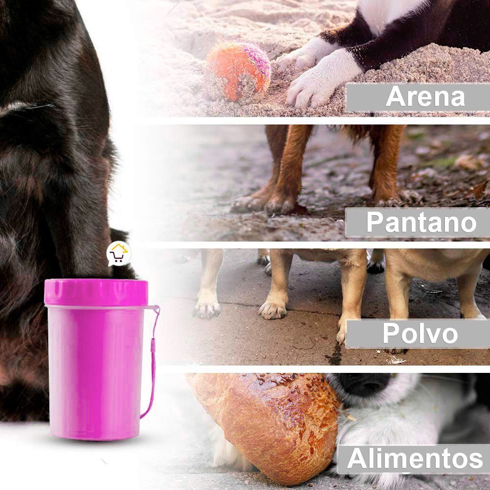 Limpiador Pequeño Patas Perro Cepillo Limpieza Portátil Mascotas 490-68