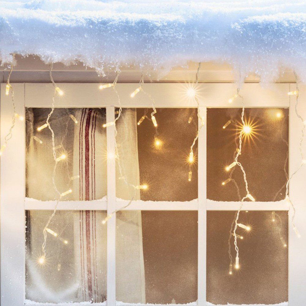 Cortina LED Intercalada 6 Metros 200 LED Navidad Cálida 200LEDCC4
