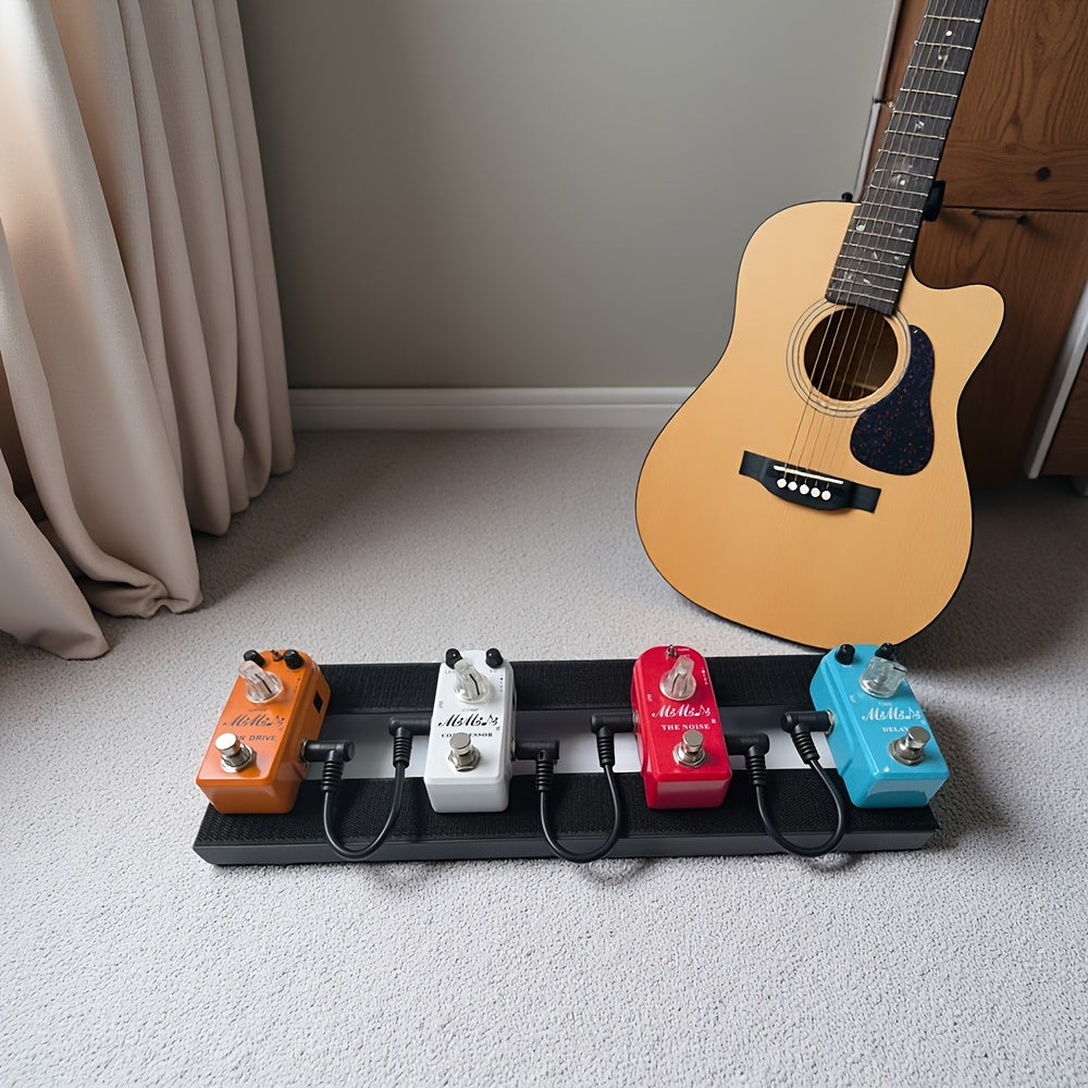 6 cables para efectos de guitarra, negros, conector curvo de 6.35 mm, para guitarra eléctrica o bajo, cable blindado para reducción de ruido, 18 cm
