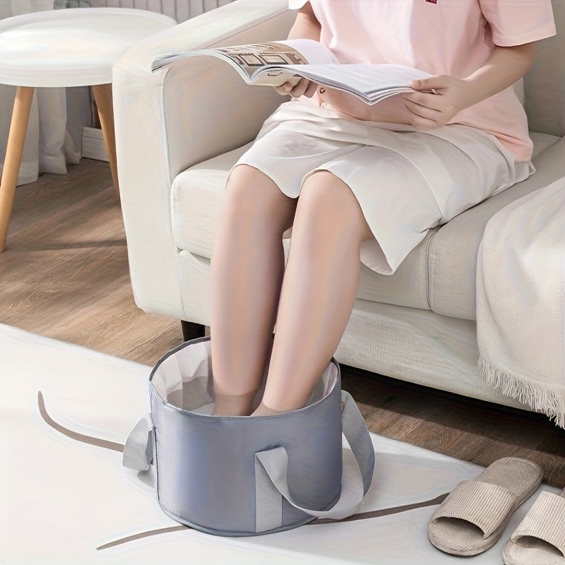 Baño de pies plegable y portátil, no requiere energía, material PEVA, sin olores, adecuado para el cuidado en casa y viajes, experiencia de relajación total para hombres y mujeres.