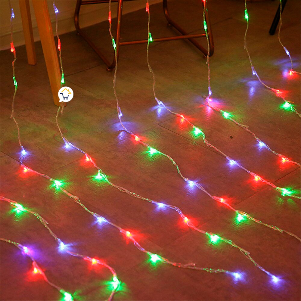 Luz Cascada 9X2 Metros 900 LED Luces Navidad MULTICOLOR 2027