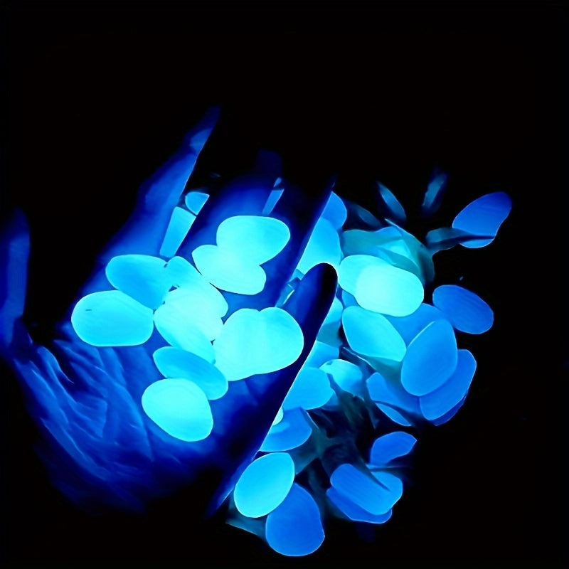 2201 piedras brillantes en la oscuridad - Decoración colorida y reutilizable para jardines, bodas, fiestas, festivales y acuarios - Uso en interiores y exteriores, decoración para fiestas | Piedras luminosas | Piedras plásticas, decoración para jardín