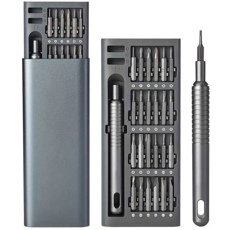 1pieza 25 en 1 Set de destornilladores de precisión, herramienta de reparación multifuncional, plástico duradero, no requiere carga, con varias cabezas de tornillo, para desmontaje de teléfonos y tabletas