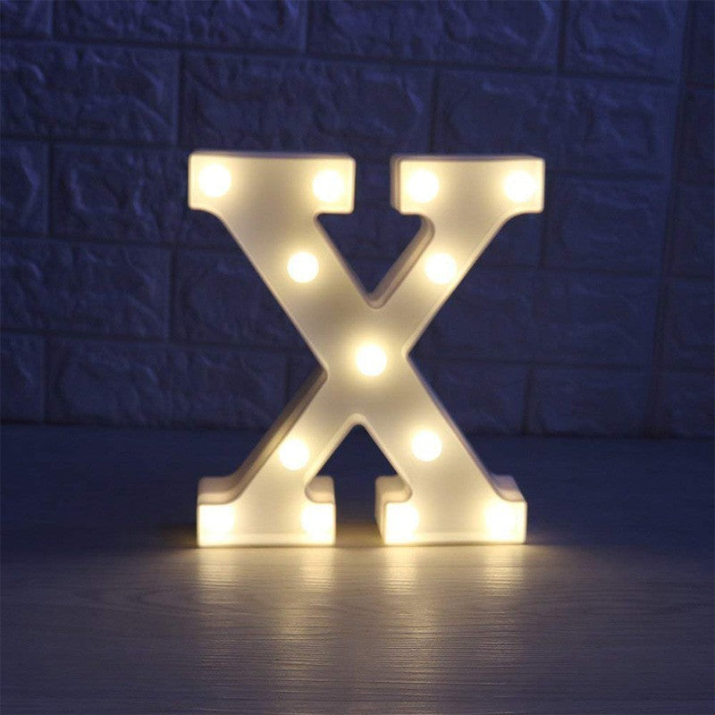 Letra Luz Led Lampara Decorativa Luces Plástico Hogar Fiestas LL07G-DCM