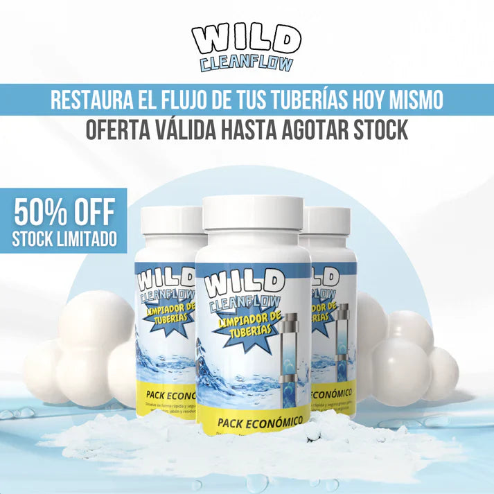 Destapa cañeria Wild Cleanflow™ - Desatasca sin esfuerzo. Limpia desde la raíz