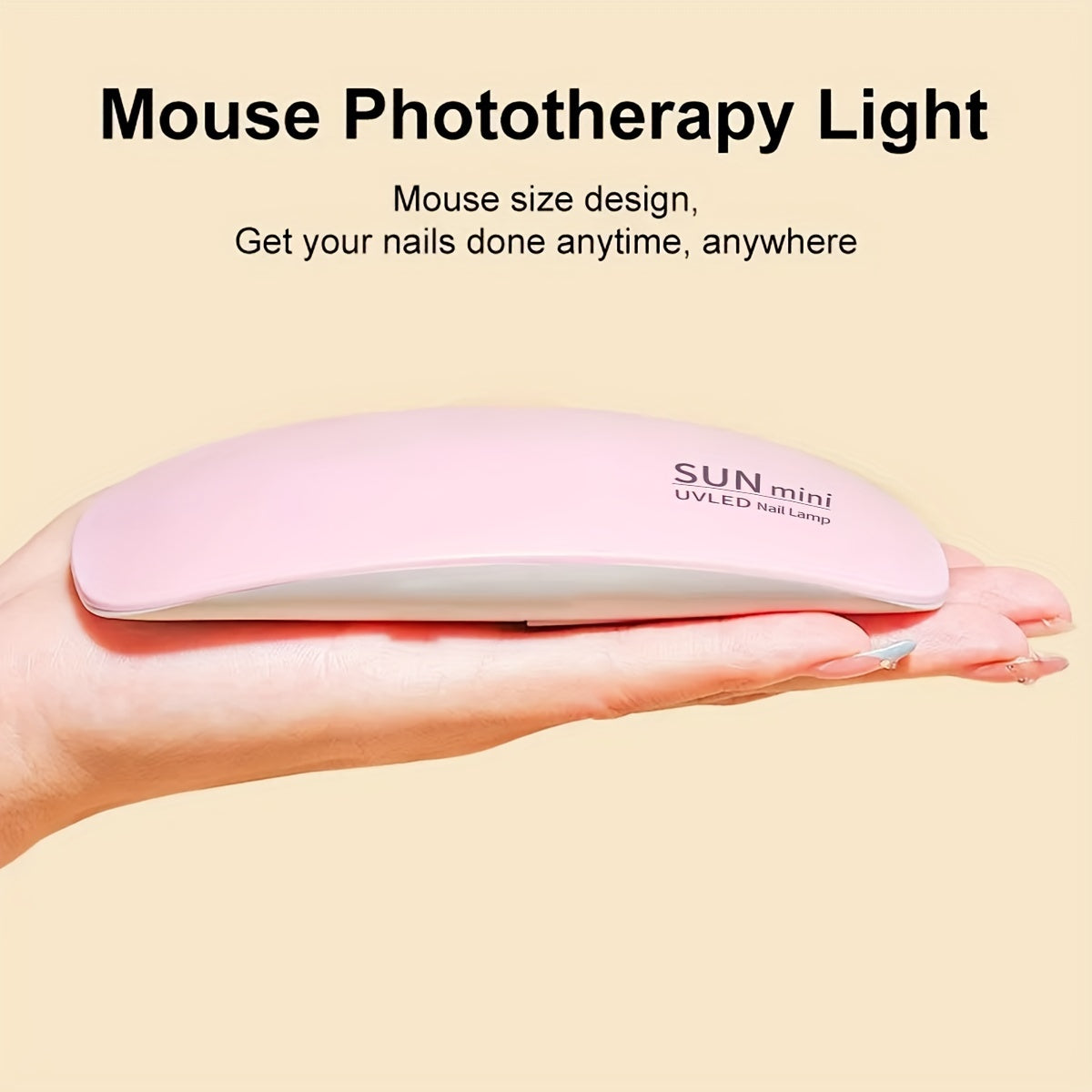 Linterna Portátil Mini para Uñas - 6 LED, Diseño Plegable, Alimentación USB, Ideal para Pulido y Secado de Gel - Kit Perfecto para Cuidado de Manos y Pies, Secador de Uñas