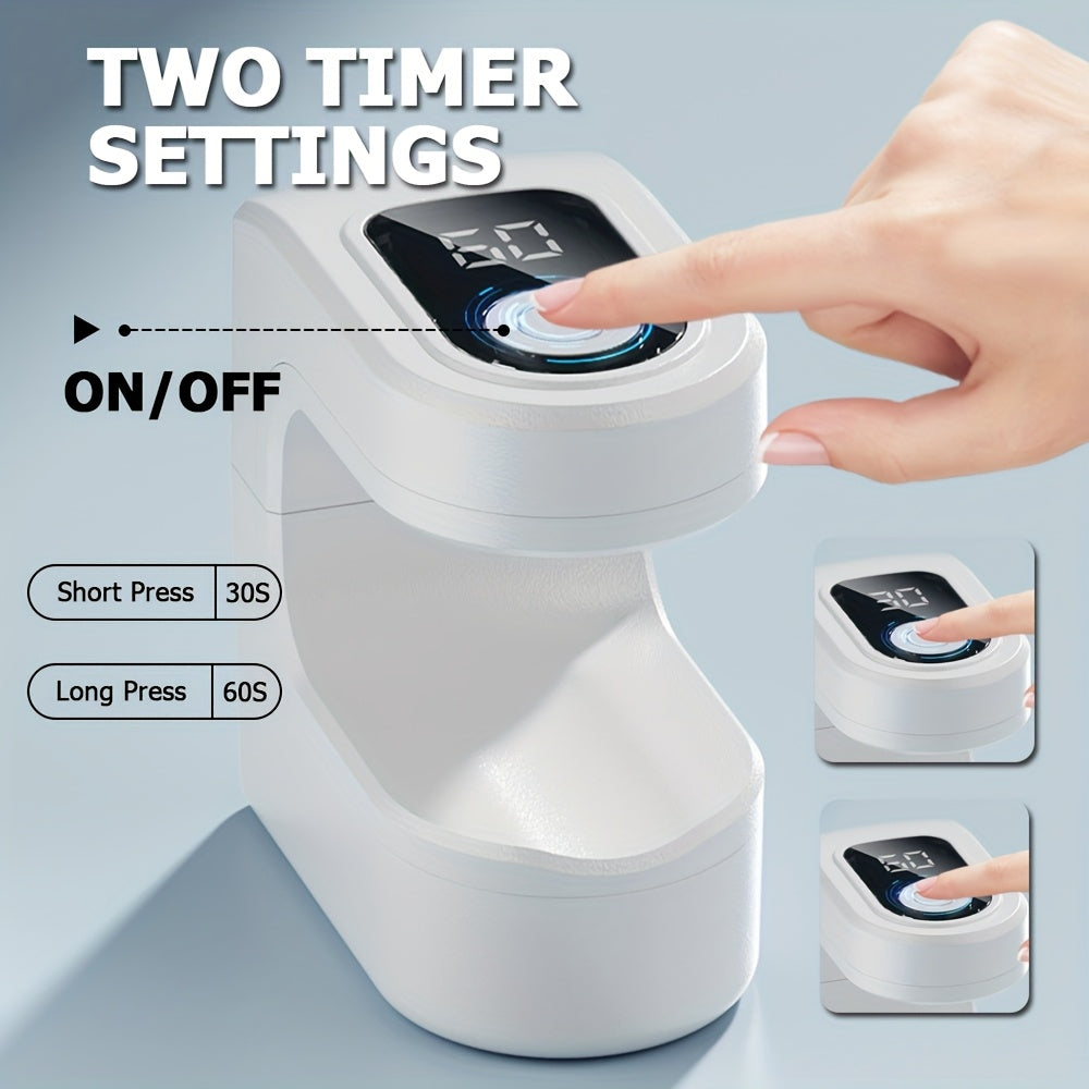 Mini lámpara portátil para uñas con pantalla digital, carga USB, ideal para gel de plástico, uso en casa, viajes y salones, imprescindible para amantes de la belleza, regalo perfecto para cumpleaños y festividades