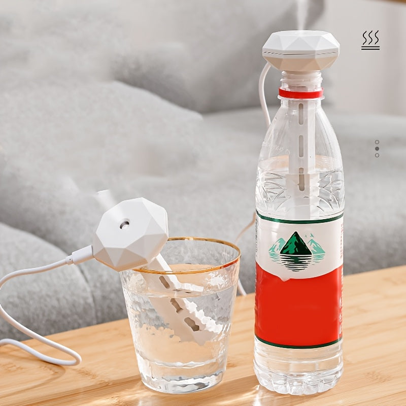 Humidificador mini USB para hogar, coche y oficina - Palillo de humectación diamante, regalo creativo, atomizador de perfume, niebla ultrasonica, amigable con dormitorios, material plástico, alimentado por USB, humidificador portátil | Estética moderna |