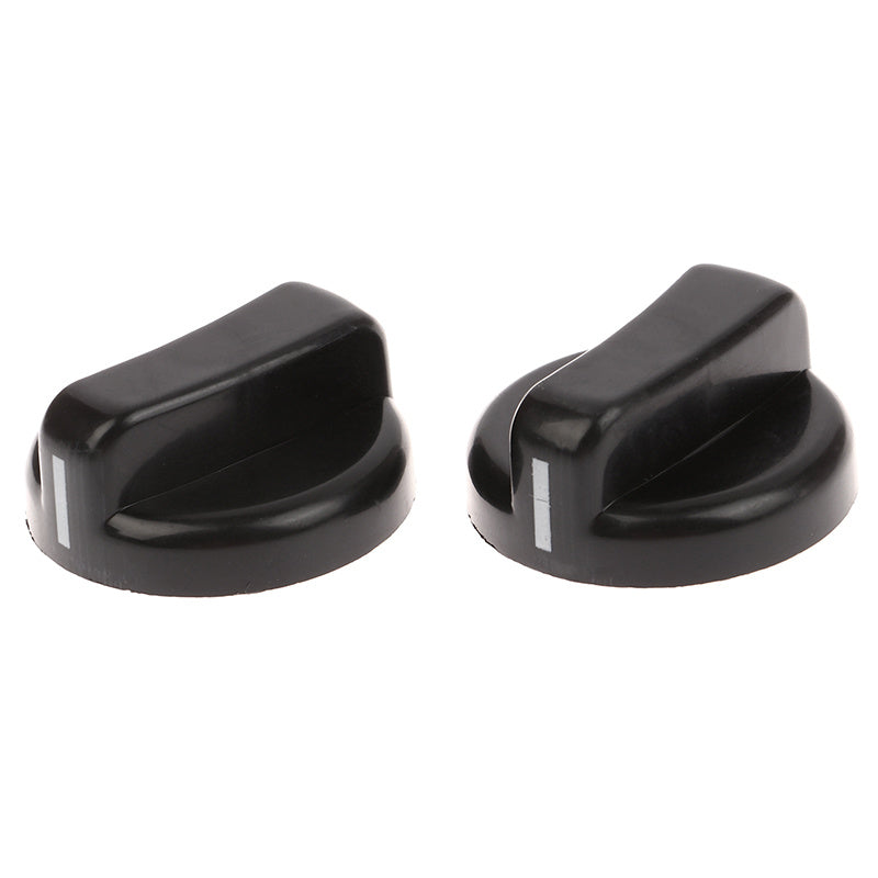 2 piezas de Perillas Negras de Plástico para Estufa de Gas de 8mm - Perillas de Control Duraderas y Resistentes al Arañazos con Agujero Fácil de Montar y Manija Giratoria para Quemador de Encimera, Horno, Diseño Minimalista | Construcción de Plástico de