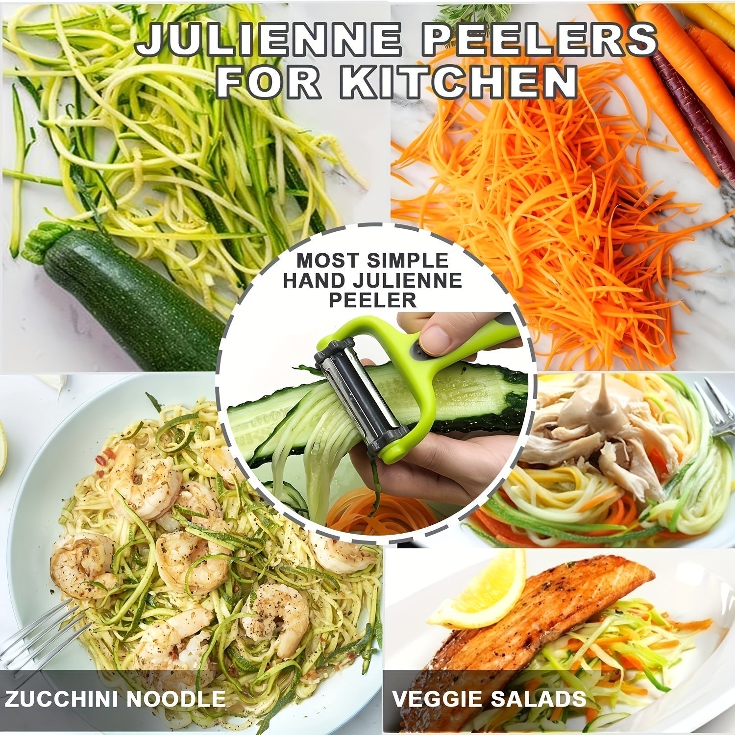 Pelador multifuncional 3 en 1 para frutas y verduras, cuchillo de pelar, rallador y triturador: ¡la herramienta de cocina definitiva! Accesorios de cocina