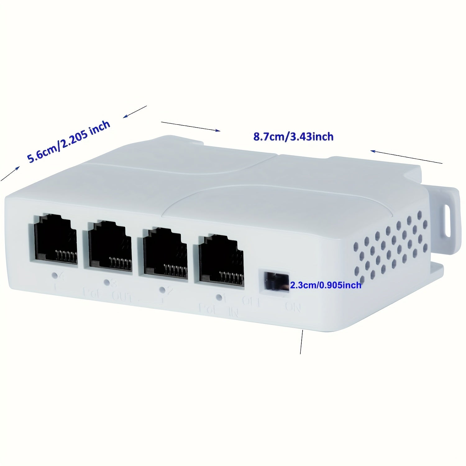 Extensor POE 100Mbps 1-en-3-Salida - Alimentado por USB (36V) Amplificador de Red Compacto para Cámaras CCTV, Sistemas de Seguridad Hogar/Oficina, Instalación Fácil y Transmisión de Señal Confiable, Estilo Minimalista, Construcción Robusta, Power Over Et