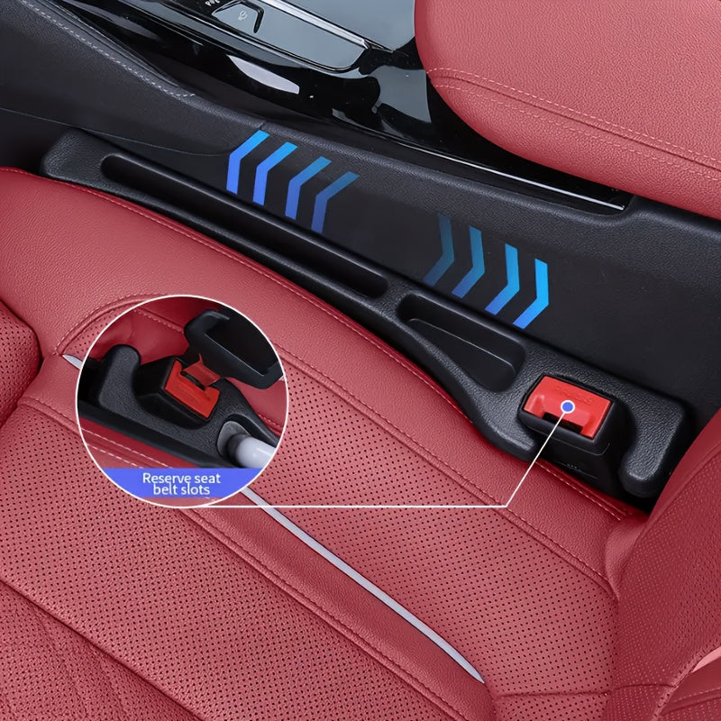 Pack de 2 Rellenos para Espacios del Asiento del Coche - Protectores Anticaída, Diseño Ergonómico en Plástico Duradero, Fácil Instalación para Autos Camiones y SUVs, Organizador de Consola Central y Espacio entre Asientos, Caja de Almacenamiento de Resid