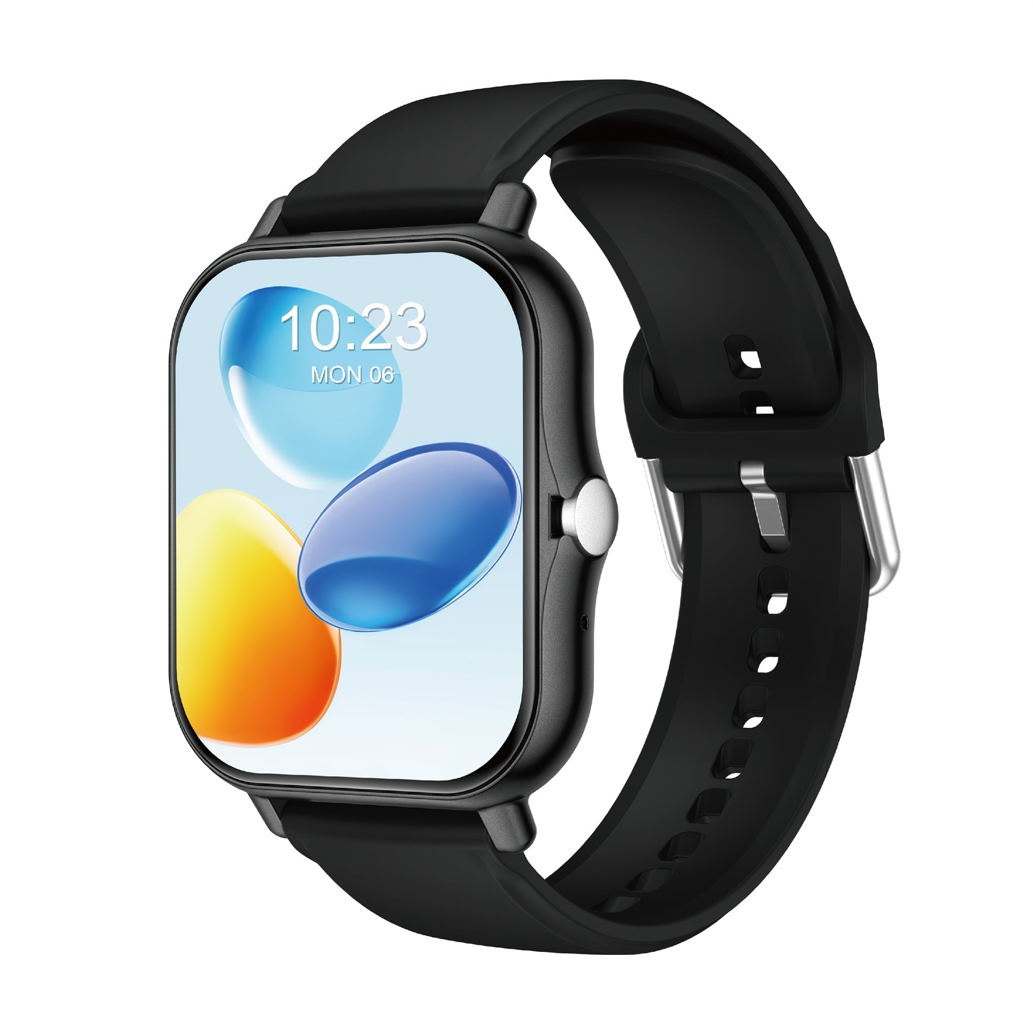 Reloj deportivo inteligente con pantalla táctil de 1.83 pulgadas, correa de silicona, pedómetro unisex para exteriores, múltiples caras del reloj disponibles, llamadas inalámbricas, controles remotos de cámara, despertador, pronósticos meteorológicos, cu