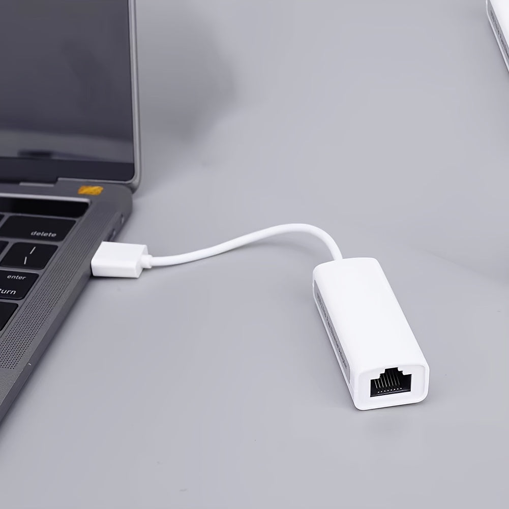 Adaptador USB 2.0 a Ethernet LAN, tarjeta de red de 100 Mbps, conversor ultra rápido USB 2.0 a RJ45 para laptop, compatible con sistemas Windows