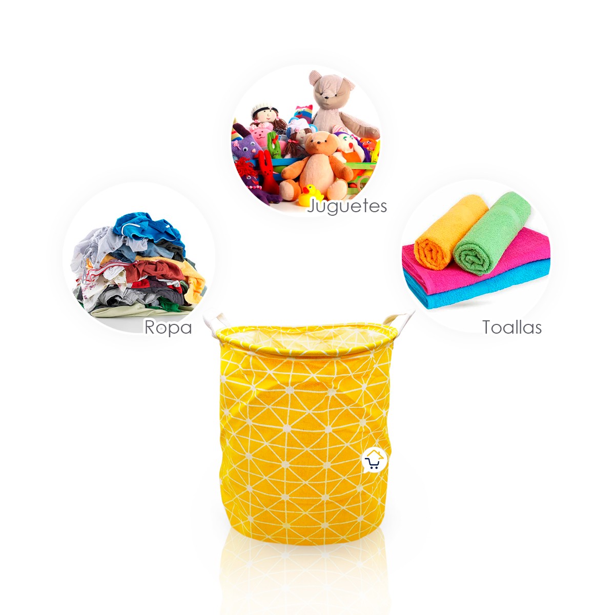 Organizador Plegable Cesta Multiusos Juguetes Ropa GM1903619