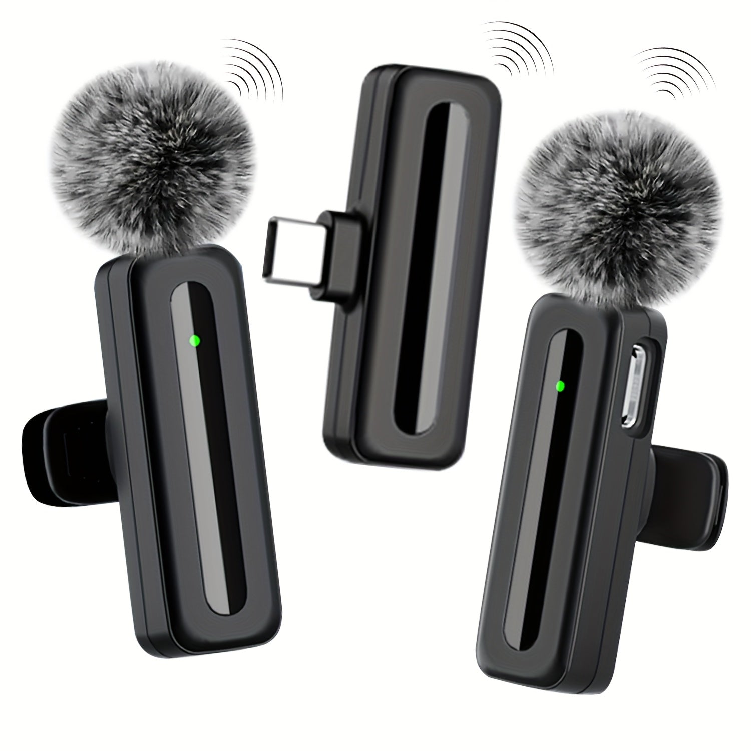 Micrófono inalámbrico lavaliere para teléfonos inteligentes de tipo C, Android, clip-on, plug and play, mini micrófono lavaliere para teléfono, entrevistas de video, vlogs.