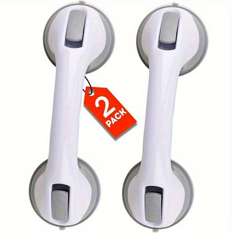 Manija de ducha de seguridad antideslizante con mejoras de succión mejorada, diseño duradero de plástico, no requiere batería ni energía, adecuado para azulejos, vidrio y superficies duras, asistencia de equilibrio, accesorios de baño.
