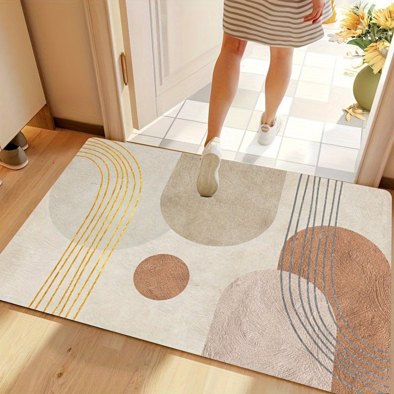 Alfombra de Puerta Antideslizante de Lujo - Súper Absorbente, Alfombra de Poliéster Suave para Baño, Dormitorio, Sala de Estar y Entrada - Lavable a Máquina
