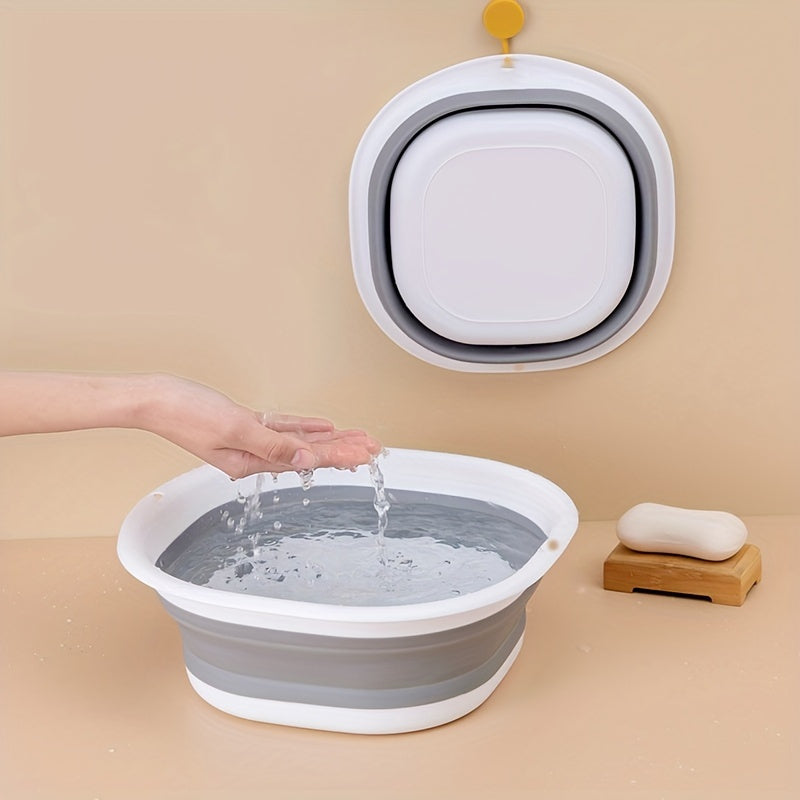 Baño de pies plegable cuadrado portátil - Hiposensibilidad, plástico duradero, no necesita energía, ideal para el hogar y el viaje, mejora la circulación y la relajación, bañera de pies, spa de pies, spa de pies
