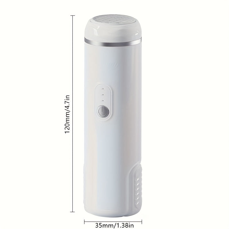 Amoladora Eléctrica para Pies con Doble Cabezales (Grosor/Fino) y 3 Velocidades - Dispositivo de Uñas y Pedicura USB, Herramienta Ligera para el Hogar, Batería de Litio Duradera - Blanco/Morado