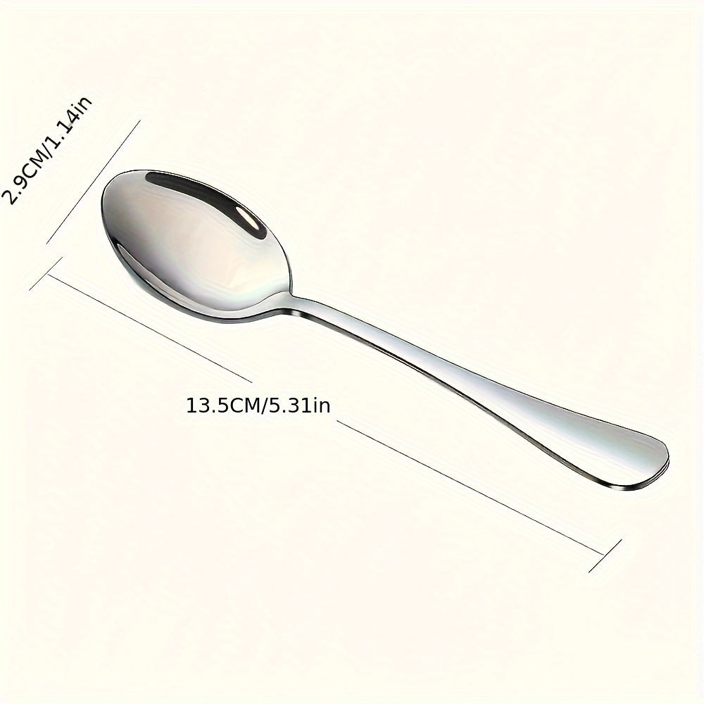 6/12 cucharitas, cucharas para té, cucharitas para café, cucharas de acero inoxidable, cucharas para postres, para hogar, restaurante, cafetería o fiestas, cubiertos