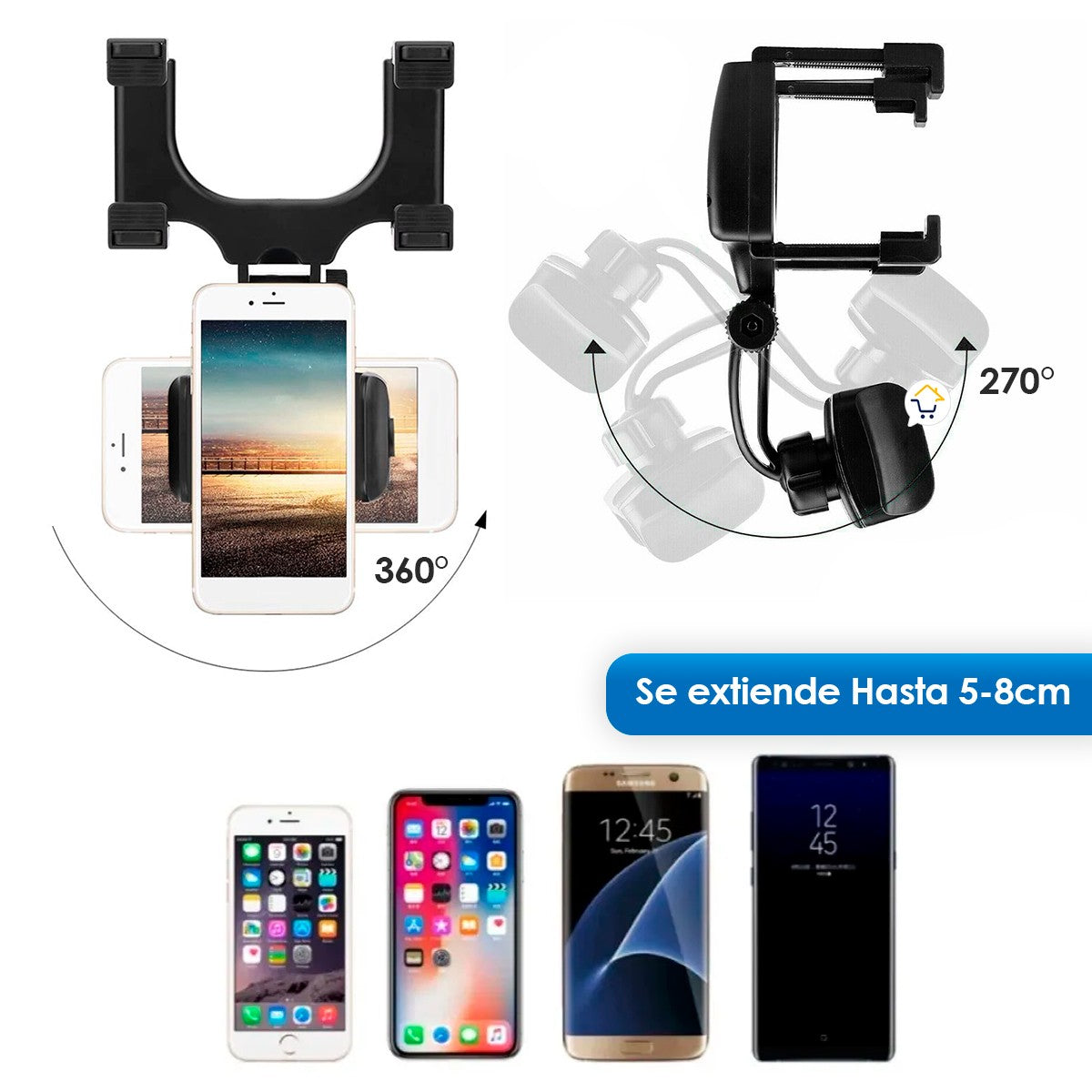 Soporte Universal Celular Auto Espejo Retrovisor Holder SUC01