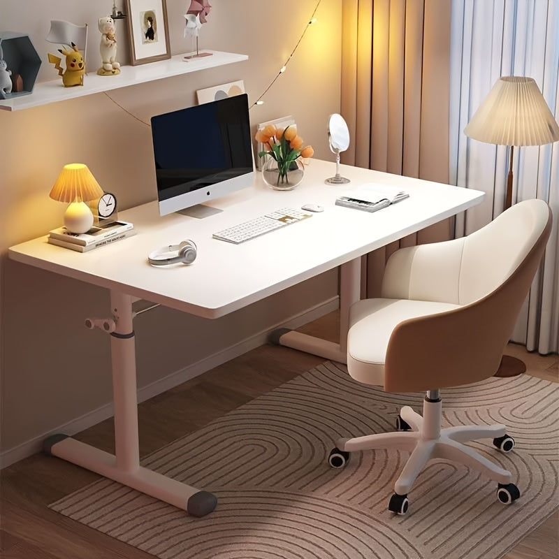 Escritorio portátil de mano con altura ajustable - Marco de metal portátil con parte superior de madera tratada, 3,2+ pies cúbicos de almacenamiento, 27" de altura, sin necesidad de ensamblaje para hogar, dormitorio, espacios pequeños, escritorio portáti