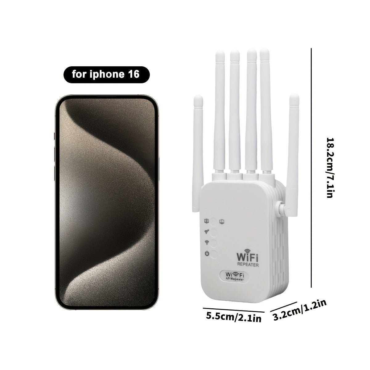 Amplificador de señal Wi-Fi MOMOTOR 2.4GHz, extensor de red WiFi con soporte para WIFI6, alcance de 300m, fácil instalación, enchufe para EE.UU. 110-130V, cobertura para toda la casa