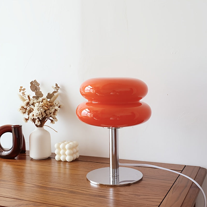 1 Pieza, Lámpara De Mesa De Cristal De Murano, Luz De Ambiente Regulable Alimentada Por USB Para Sala De Estar, Dormitorio Y Oficina En Casa, Ideal Para Decoración De Cabecera, Mesita De Noche Y Escritorio
