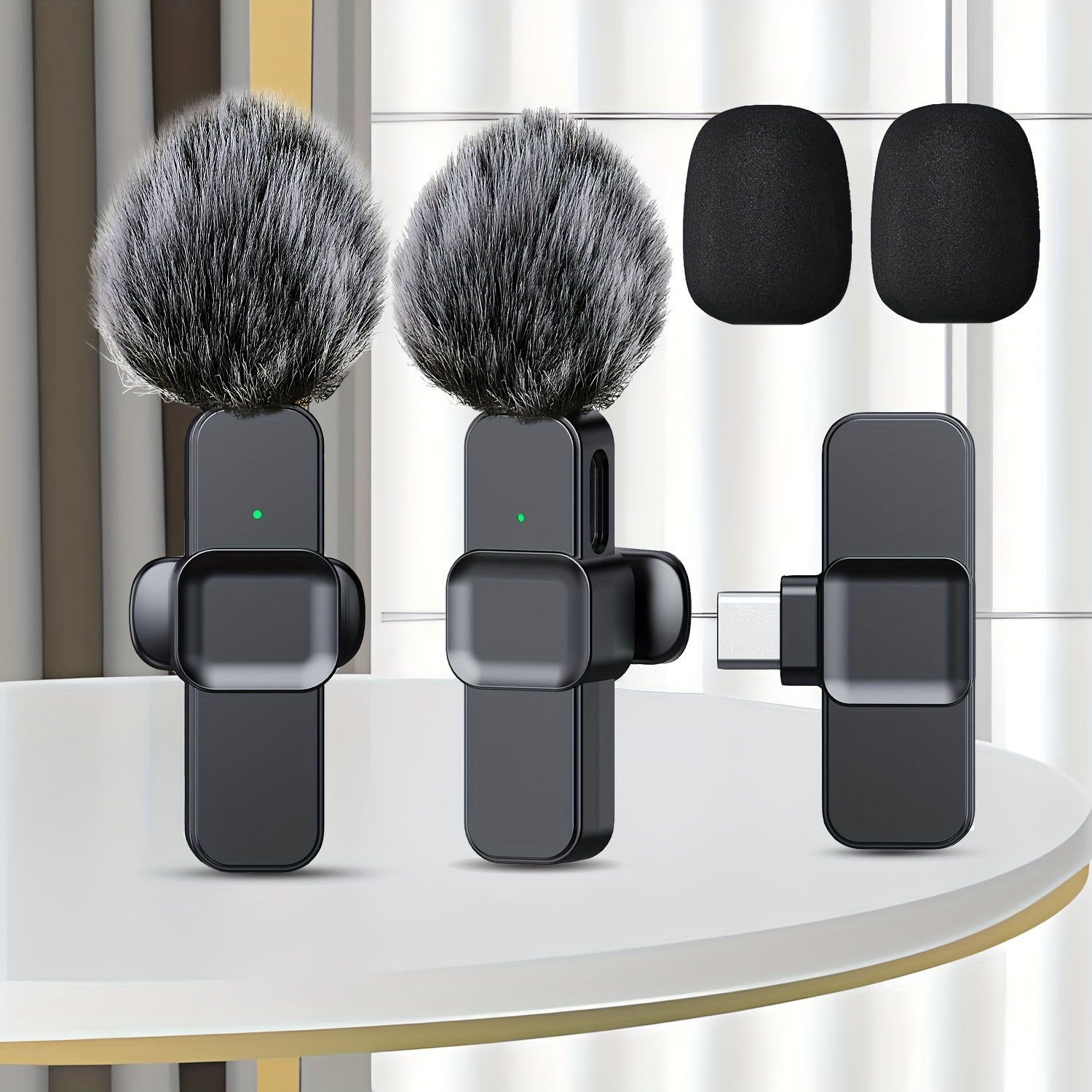 Micrófono sin varillas con Clip de XIAOLO, Conexión Inalámbrica, Control de Voz 2-1 y Grabación con Un Toque, Omnidireccional 360°, Recargable por USB-C, Reducción de Ruido para Transmisiones en Vivo, Podcasts, Vlogging, Equipo de Audio para Streaming |