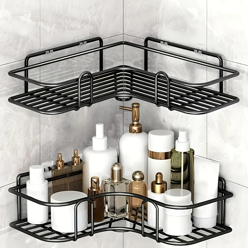 Estantería de Baño Colgante que Ahorra Espacio, Estante de Almacenamiento Colgante de Metal Duradero para Diversos Tipos de Habitaciones, Instalación Fácil, No Requiere Taladrar, Organizador Multipropósito, Organizadores y Almacenamiento de Baño