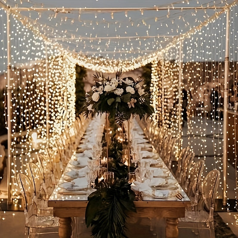 Luces de Hadas LED Blancas Cálidas de 5.99 metros - Luces Parpadeantes con Alimentación USB para Navidad, Bodas y Decoración Exterior, Perfectas para Calles Comerciales y Caminos Florales, Luces para Decoración