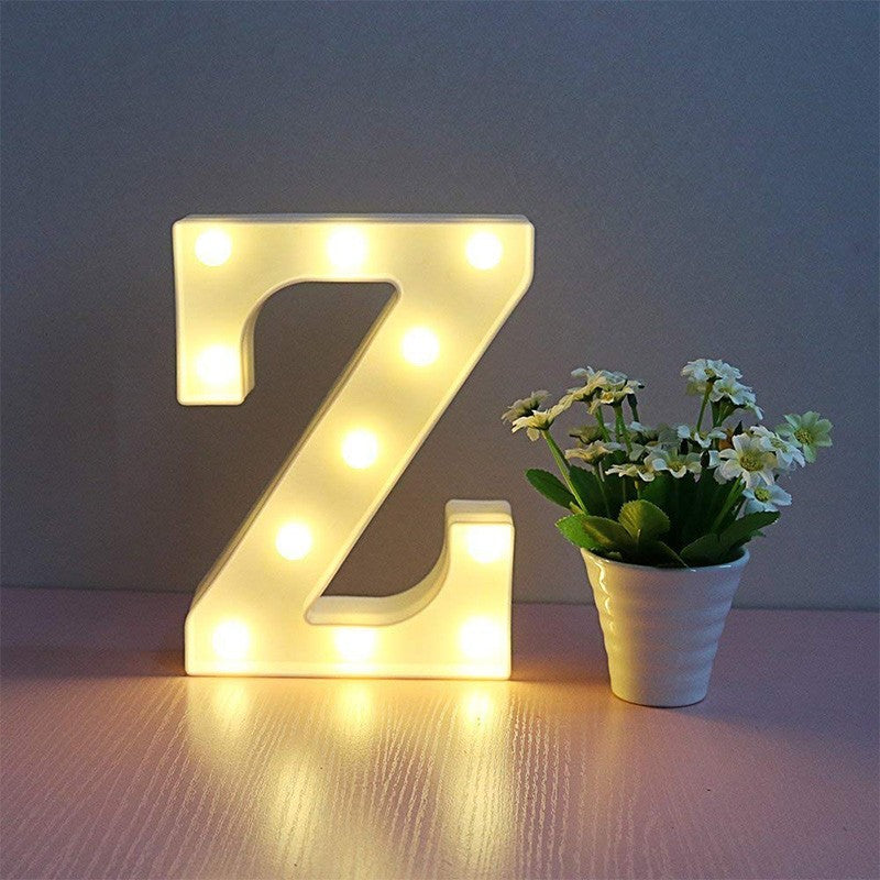 Letra Luz Led Lampara Decorativa Luces Plástico Hogar Fiestas LL07G-DCM