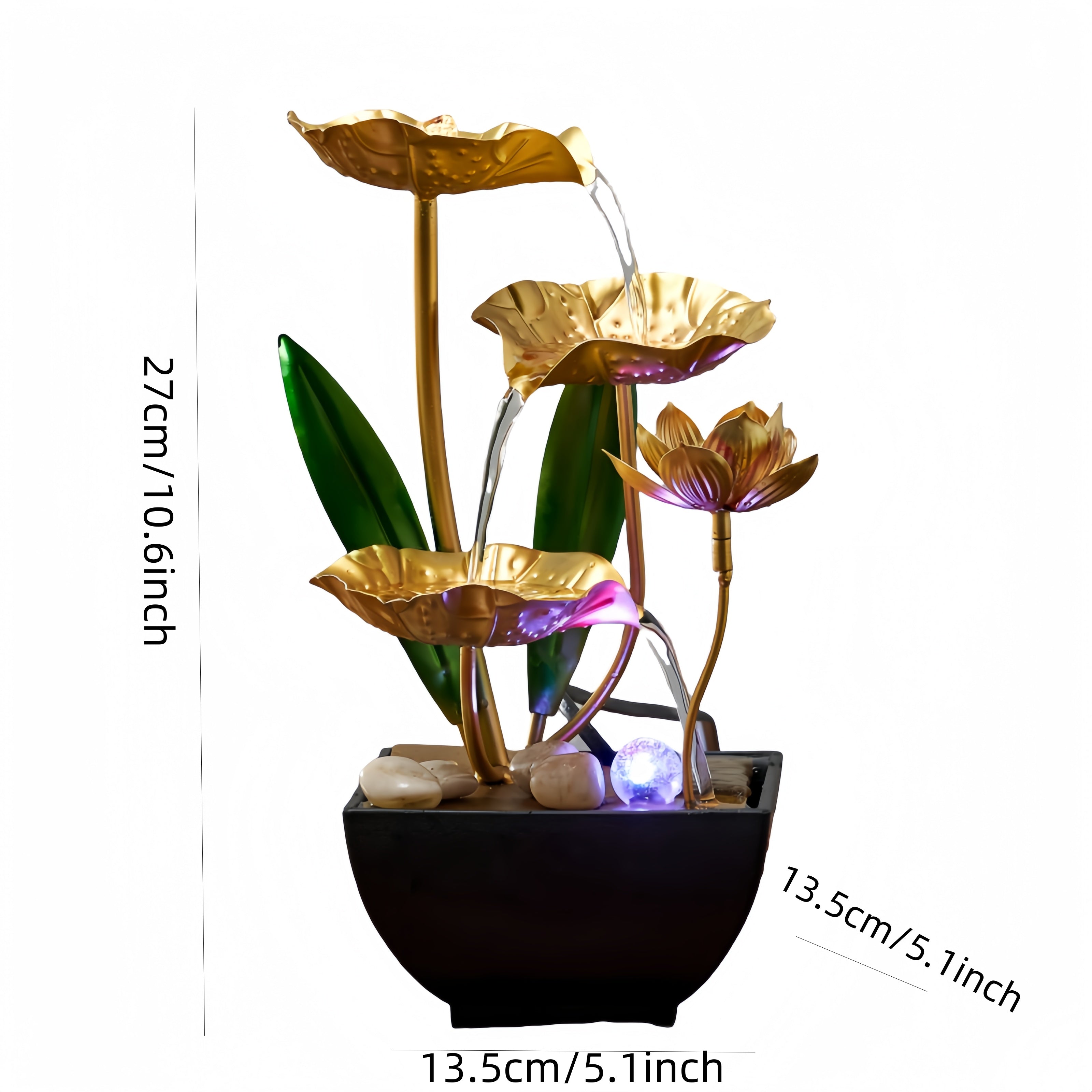 Pequeña Fuente Interior con Circulación Automática, Humidificador Decorativo de Escritorio para Sala de Estar y Dormitorio, Artesanías Relajantes