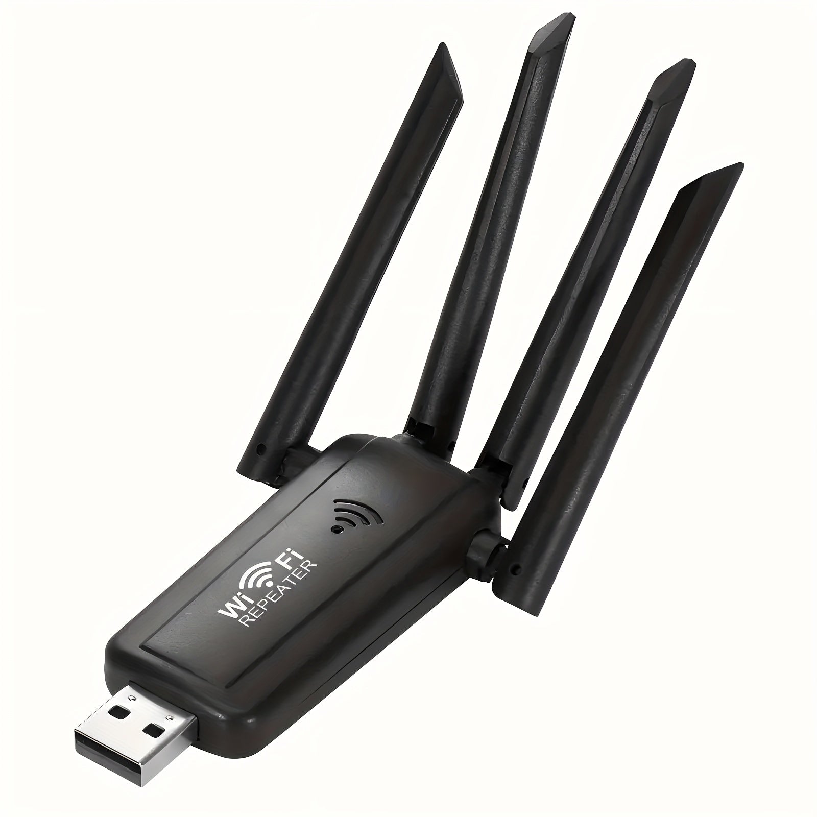 Amplificador de Señal WiFi con 4 Antenas, Amplificador de Señal de 2.4GHz, Alimentado por USB, Velocidad de Datos de 300Mbps, Fuerte Penetración de la Señal para Hogar y Oficina, Conectividad Wi-Fi, Compatible con RouterOS, Amplificador de Señal WiFi par