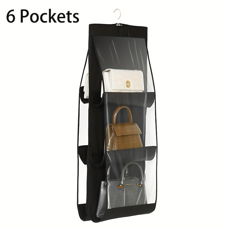 Organizador de Bolsos Colgante con 6/8 Bolsillos, Estante de Almacenamiento en Tela Oxford Duradero y Plegable - Ahorra Espacio, Sin Fragancia - Ideal para Todo Tipo de Bolsas