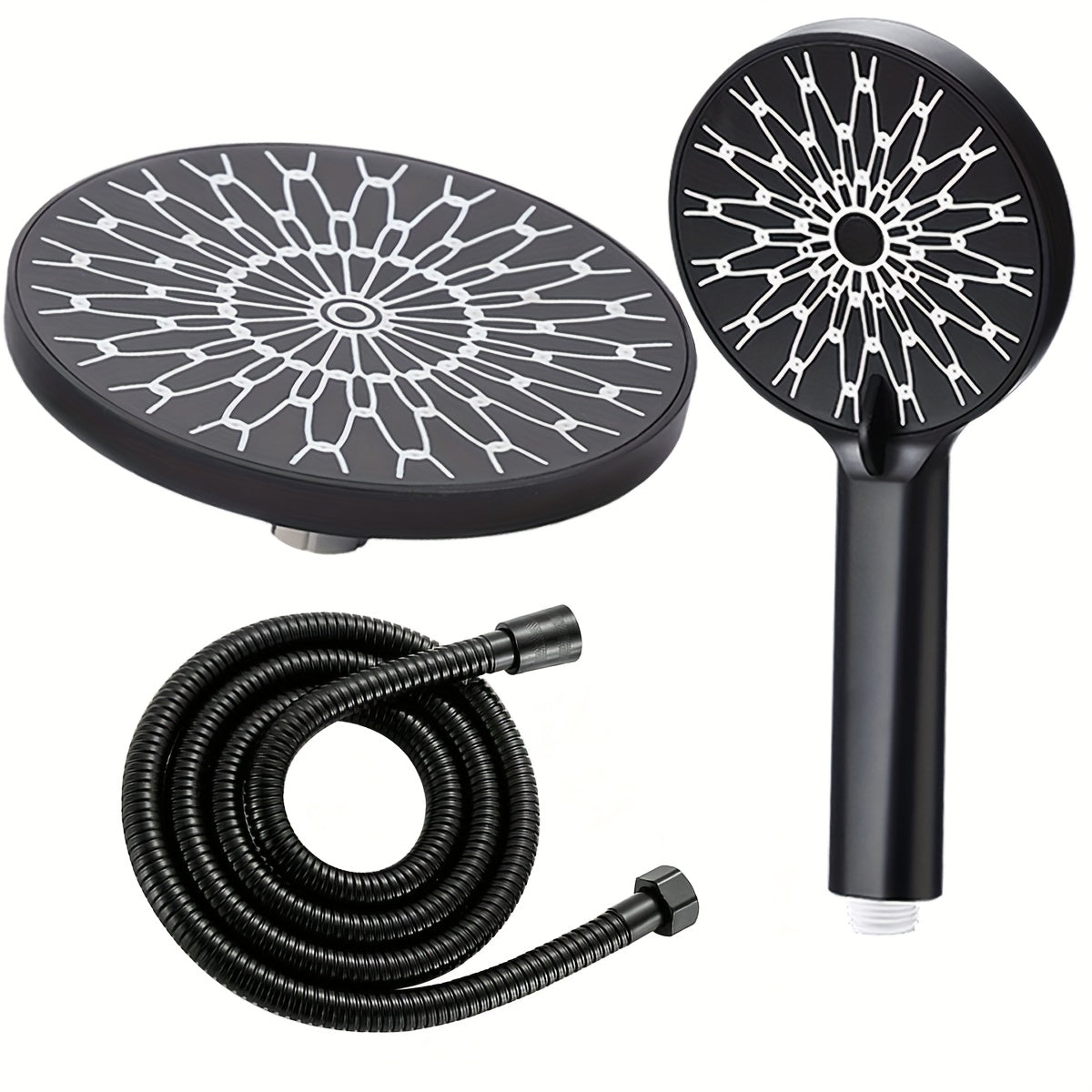 Cabezal de Ducha de Alta Presión de 6" - Acero Inoxidable, Montado en la Pared para una Experiencia de Baño Lujosa en Casa y Hotel