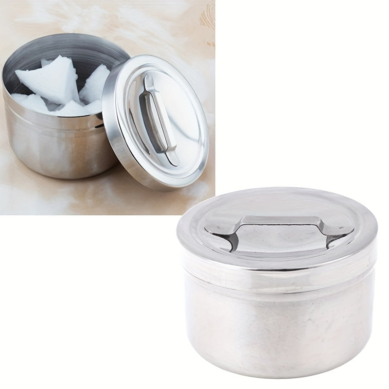 Contenedor de Desinfección de Acero Inoxidable con Tapa - Esterilizador Resistente para Herramientas Cosméticas y de Uñas, Tanque de Sanitización Manual sin Alcohol para Hogar, Salón o Spa, Acabado Pulido, Alta Calidad, Profesional para Esteticistas