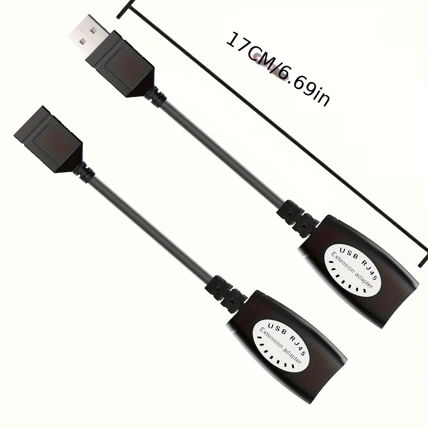 Adaptador USB a Cat5 - Extensor USB 2.0 Sobre RJ45 Ethernet, Compatible con Cables Cat5/Cat5e/Cat6/Cat7/Cat8