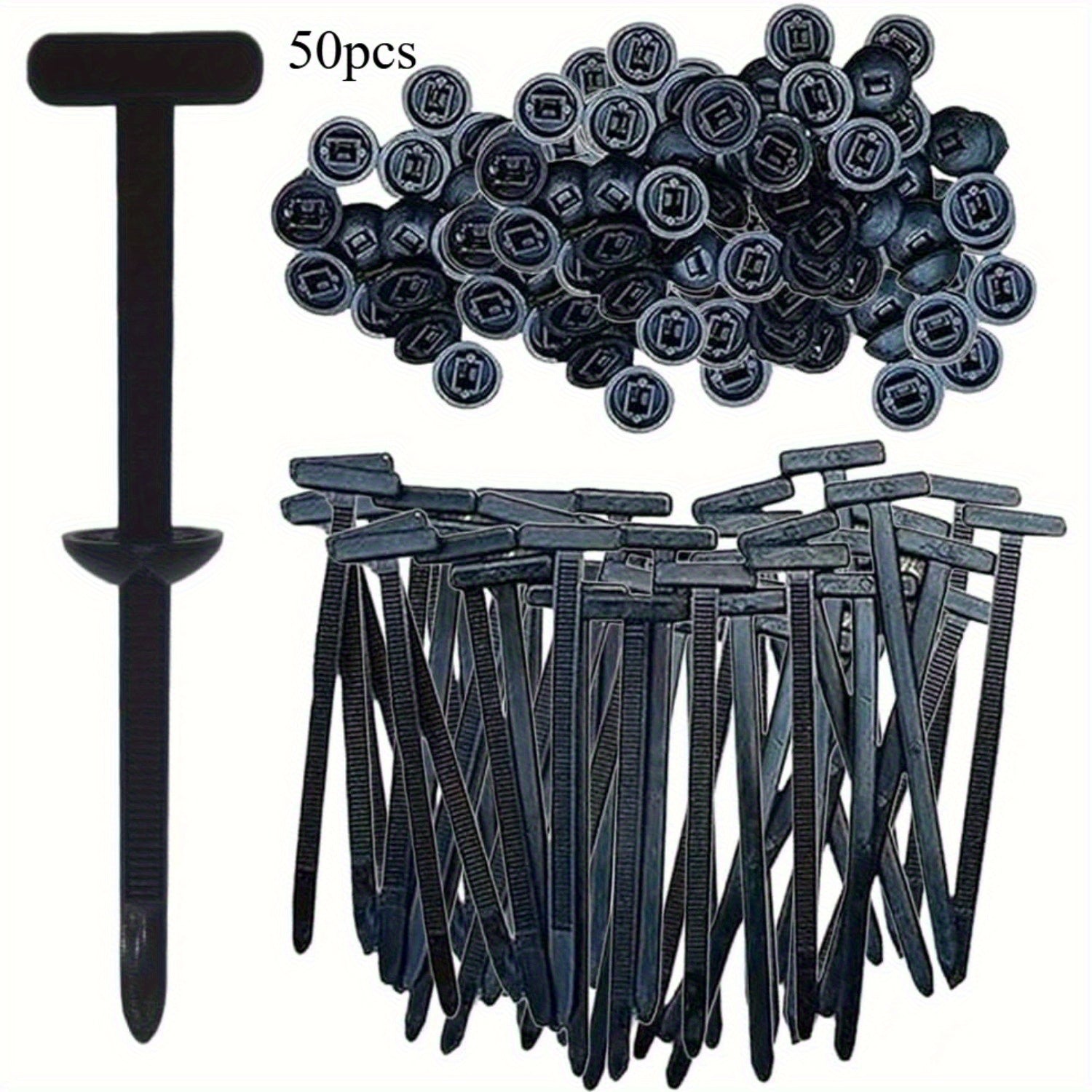 20/50 piezas de hebilla de cable de nailon - Hebilla de plástico multiusos de liberación rápida para reparaciones de coches, cableado eléctrico, mejoras del hogar y proyectos DIY - Duraderas, confiables, fáciles de usar, accesorios de reparación de coche