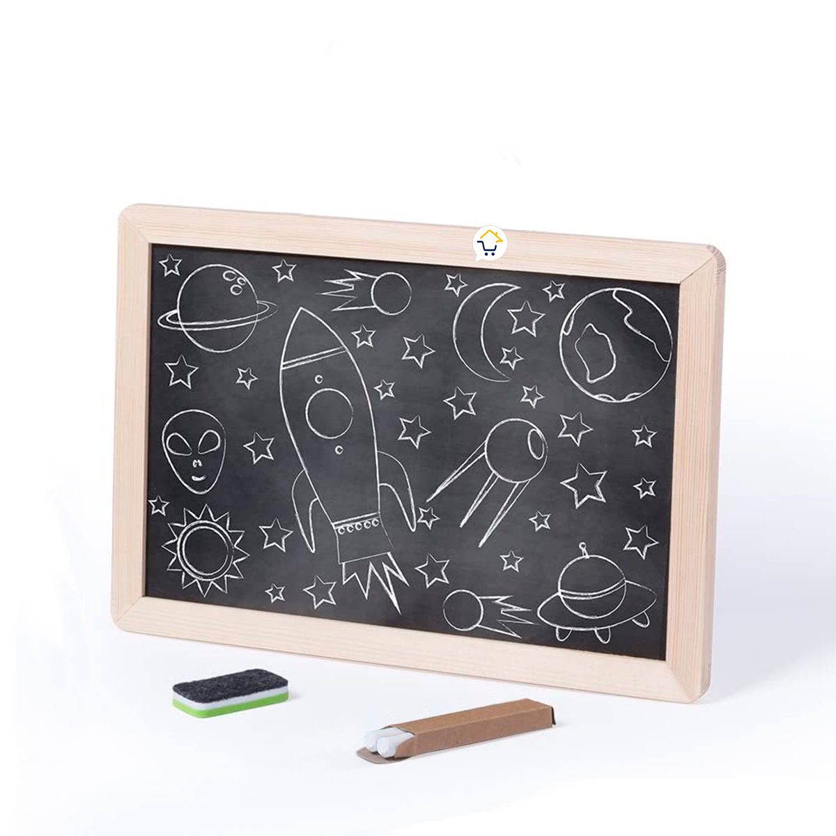 Tablero Doble Cara Didáctico Multiusos Pequeño Marcador Tiza GM1903