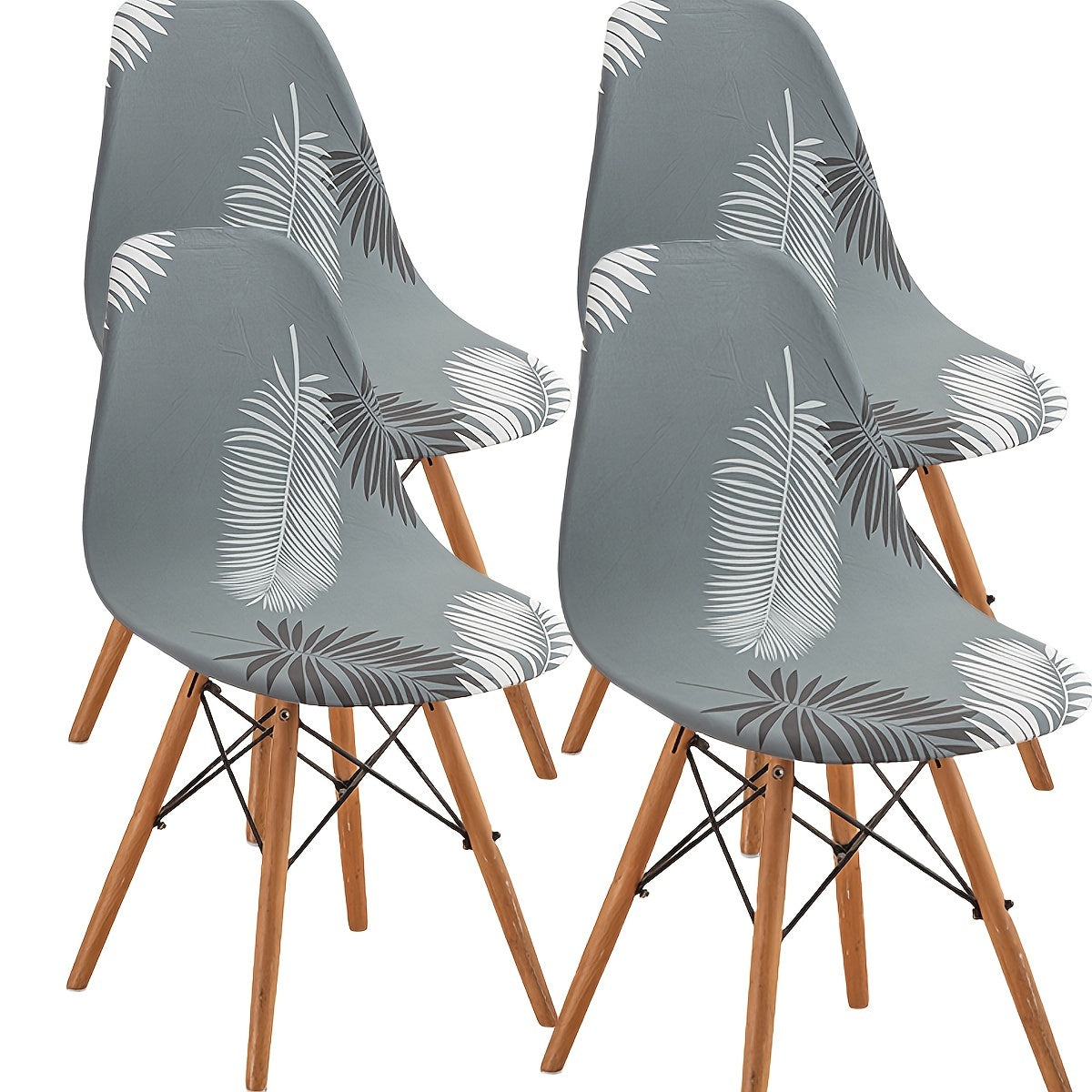 Juego de 2/4 Fundas Lavables para Sillas con Estampado, Cubre Sillas Elásticas Eames para Comedor