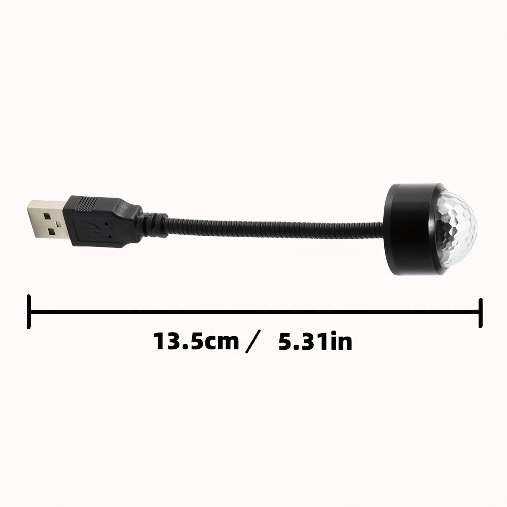 2 luces nocturnas LED USB con proyección de cielo estrellado, multicolor y ritmo musical, cuello flexible para fiestas en interiores y efectos de escenario