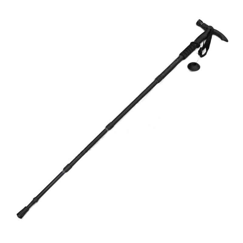 Bastón Trekking Senderismo Linterna LED Ajustable Caminata Anti Shock Choque AE-631