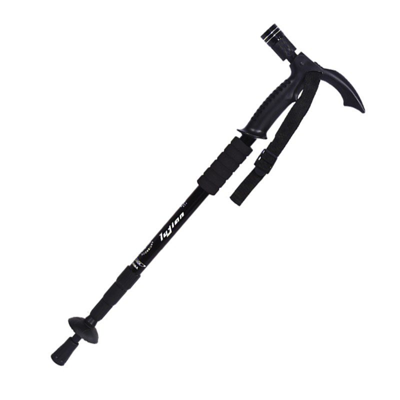 Bastón Trekking Senderismo Linterna LED Ajustable Caminata Anti Shock Choque AE-631
