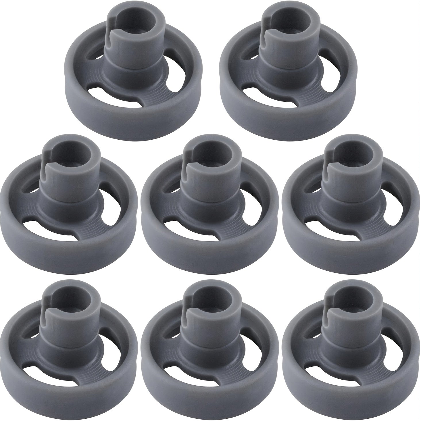 Pack de 4/8 Ruedas de Repuesto para Estante de Lavavajillas - Ruedas Inferiores de Plástico Duradero y Rodante Suave Negras para Reparación de Estantes (WD12X10231, 1263942, AP3994981, PS1481883), Accesorios para Electrodomésticos, Textura Estriada Antid